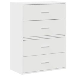 Berkfield Home Cabinets with 2 Drawers 2 pcs White 60x31x40 cm Engineered Wood - Size: 60 x 31 x 40 cm - thumbnail 2
