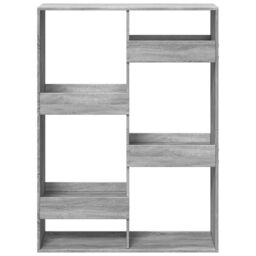 Berkfield Home Bookcase Grey Sonoma 100x33x135 cm Engineered Wood - Size: 100 x 33 x 135 cm - thumbnail 4