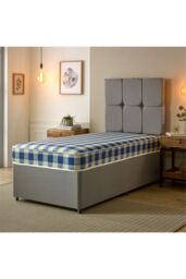 Starlight Beds Budget Plus Spring Mattress 6.5 Inch Deep Extra Filling Durable Design in Blue - Size: Single - thumbnail 1