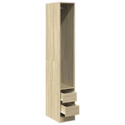 Berkfield Home Wardrobe Sonoma Oak 30x50x200 cm Engineered Wood in Brown - Size: 30 x 50 x 200 cm - thumbnail 5