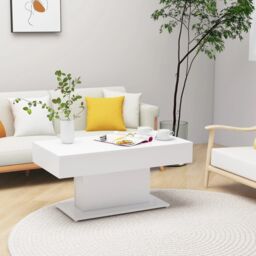 Berkfield Home Coffee Table White 96x50x45 cm Engineered Wood - Size: 96 x 50 x 45 cm - thumbnail 1