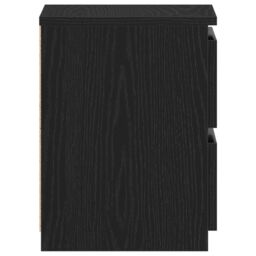 Berkfield Home Bedside Cabinet with Drawers Black Oak 30x30x40 cm - Size: 30 x 30 x 40 cm - thumbnail 7