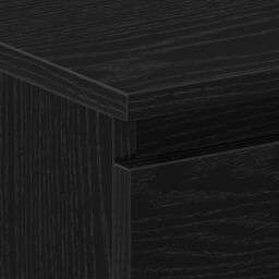 Berkfield Home Bedside Cabinet with Drawers Black Oak 30x30x40 cm - Size: 30 x 30 x 40 cm - thumbnail 9