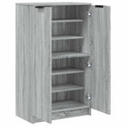 Berkfield Home Shoe Cabinet Grey Sonoma 59x35x100 cm Engineered Wood - Size: 59 x 35 x 100 cm - thumbnail 7