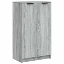 Berkfield Home Shoe Cabinet Grey Sonoma 59x35x100 cm Engineered Wood - Size: 59 x 35 x 100 cm - thumbnail 3