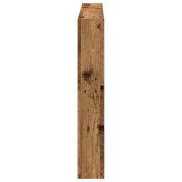Berkfield Home Headboard Cabinet with LED Old Wood 140x17x102 cm in Brown - Size: 140 x 17 x 102 cm - thumbnail 8