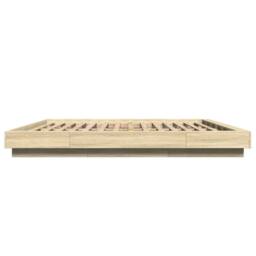 Berkfield Home Bed Frame without Mattress Sonoma Oak 200x200 cm in Brown - thumbnail 5