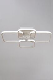 Living and Home Contemporary LED Semi Flush Ceiling Light in White - thumbnail 5