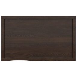 Berkfield Home Wall Shelf Dark Grey 100x60x(2-4) cm Treated Solid Wood Oak in Brown - thumbnail 3
