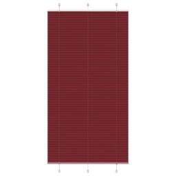 Berkfield Home Pleated Blind Bordeaux Red 105x200 cm Fabric Width 104.4 cm Polyester - thumbnail 2