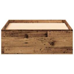 Berkfield Home Bed Frame Old Wood 90x190 cm Engineered Wood in Brown - thumbnail 6