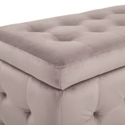 Wyld and Coco Pink Velvet Tufted Storage Ottoman Bench with Hinged Lid - thumbnail 7