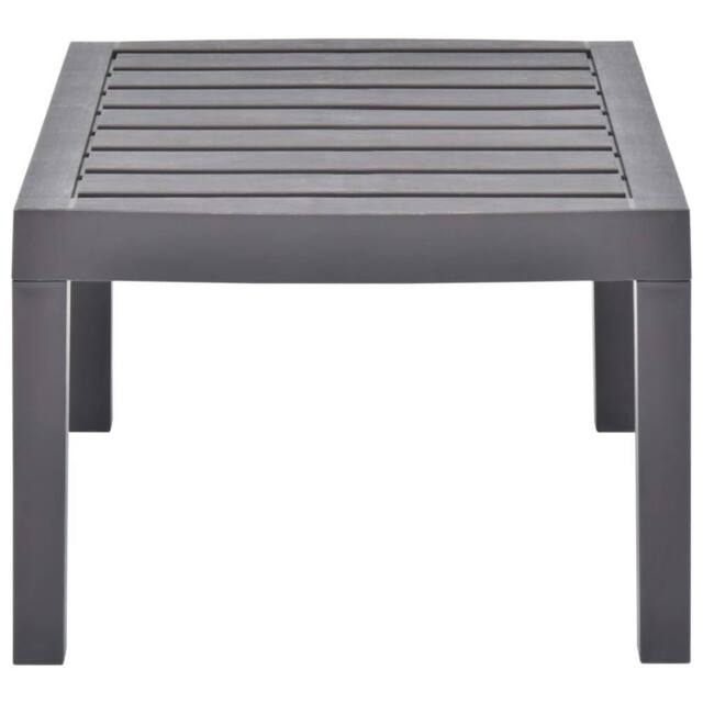Berkfield Home Garden Table Mocha 78x55x38 cm Plastic in Grey - Size: 78 x 55 x 38 cm - image 1