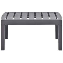 Berkfield Home Garden Table Mocha 78x55x38 cm Plastic in Grey - Size: 78 x 55 x 38 cm - thumbnail 3