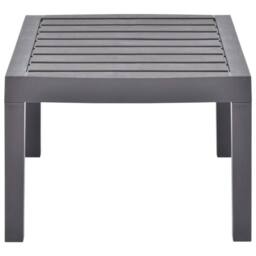 Berkfield Home Garden Table Mocha 78x55x38 cm Plastic in Grey - Size: 78 x 55 x 38 cm - thumbnail 1