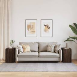 Berkfield Home Side Tables 2 pcs Brown Oak 50x30x50 cm Engineered Wood - Size: 50 x 30 x 50 cm - thumbnail 1