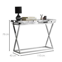 CARME HOME Knightsbridge Silver Console Table - thumbnail 5