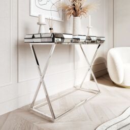 CARME HOME Knightsbridge Silver Console Table - thumbnail 3