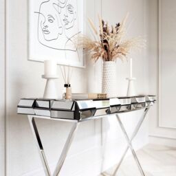 CARME HOME Knightsbridge Silver Console Table - thumbnail 2