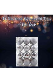 VFM e-Store Christmas Bauble Decoration Hanging Tree Ornament X 24 6cm Silver - thumbnail 3