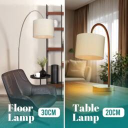 EONLION Set of 3 Modern Lampshades for Ceiling & Table in Beige - thumbnail 3