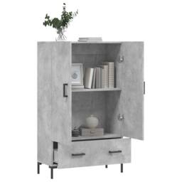Berkfield Home Highboard Concrete Grey 69.5x31x115 cm Engineered Wood - thumbnail 4