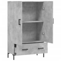 Berkfield Home Highboard Concrete Grey 69.5x31x115 cm Engineered Wood - thumbnail 5