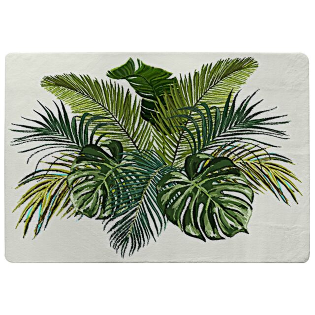 Benjamin Tate Design Green Tropical Foliage Rug in Natural - Size: Large - image 1