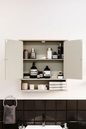Home Discount Bath Vida Priano 2 Door Mirrored Wall Cabinet With Shelf Storage Bathroom Furniture 580 x 560 x 130 mm in Grey - thumbnail 5