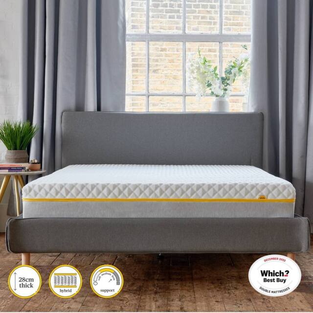Eve The Premium Hybrid Mattress in White - Size: Super King - image 1