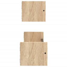 Berkfield Home Wall Shelves with Bars 2 pcs Sonoma Oak 60x16x14 cm in Brown - Size: 60 x 16 x 14 cm - thumbnail 5