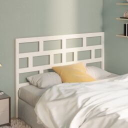 Berkfield Home Bed Headboard White 166x4x100 cm Solid Wood Pine - Size: 166 x 4 x 100 cm - thumbnail 1