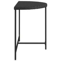 Berkfield Home Garden Table Black 100x50x75 cm Poly Rattan - Size: 100 x 50 x 75 cm - thumbnail 5