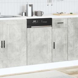 Berkfield Home Dishwasher Panel Porto Concrete Grey 45x1, 5x67 cm Engineered Wood - thumbnail 3