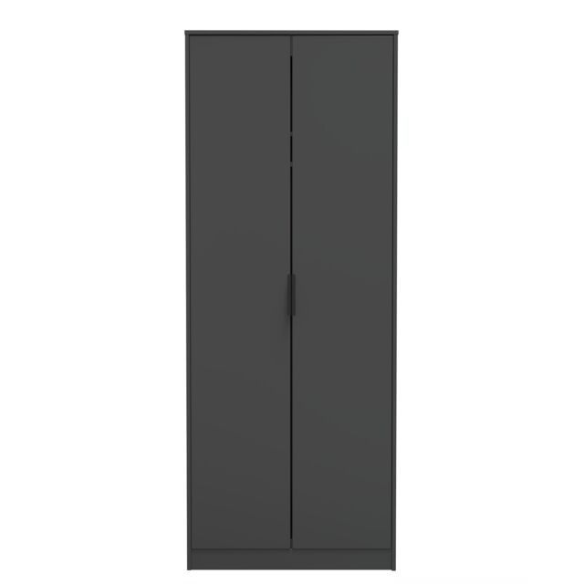 Ready Assembled 2 U Fuji 2 Door Wardrobe (Ready Assembled) in Dark Grey - image 1