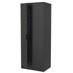 Ready Assembled 2 U Fuji 2 Door Wardrobe (Ready Assembled) in Dark Grey - thumbnail 5