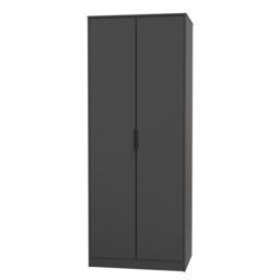 Ready Assembled 2 U Fuji 2 Door Wardrobe (Ready Assembled) in Dark Grey - thumbnail 3