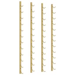 Berkfield Home Wall Mounted Wine Rack for 12 Bottles 2 pcs Gold Iron - thumbnail 2
