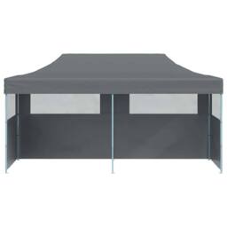 Berkfield Home Folding Pop-up Partytent with Sidewalls 3x6 m Anthracite in Dark Grey - thumbnail 5