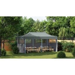 Berkfield Home Folding Pop-up Partytent with Sidewalls 3x6 m Anthracite in Dark Grey - thumbnail 4