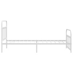 Berkfield Home Metal Bed Frame with Headboard & Footboard White 107x203 cm - thumbnail 7