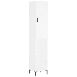 Berkfield Home Highboard White 34.5x34x180 cm Engineered Wood - thumbnail 2