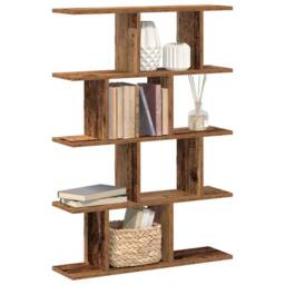 Berkfield Home Wall Cube Shelf 12 Compartments Old Wood Engineered Wood in Brown - thumbnail 1