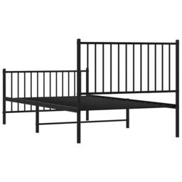 Berkfield Home Metal Bed Frame with Headboard & Footboard Black 100x190 cm - thumbnail 8
