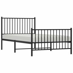 Berkfield Home Metal Bed Frame with Headboard & Footboard Black 100x190 cm - thumbnail 5