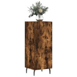 Berkfield Home Sideboard Smoked Oak 34.5x34x90 cm Engineered Wood in Brown - thumbnail 3