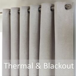 Luxury Living Chenille Blackout Eyelet Curtains Thermal Triple Weave Pair in Silver - Size: 168 cm width x 137 cm drop - thumbnail 3
