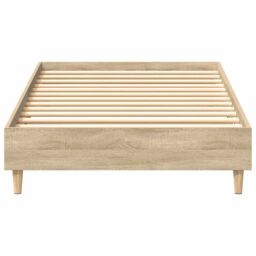 Berkfield Home Bed Frame No Mattress Sonoma Oak 75x190 cm Small Single Engineered Wood in Brown - thumbnail 5
