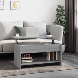 Berkfield Home Coffee Table Grey Sonoma 102x50x52.5 cm Engineered Wood - thumbnail 1