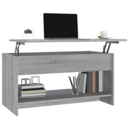 Berkfield Home Coffee Table Grey Sonoma 102x50x52.5 cm Engineered Wood - thumbnail 4